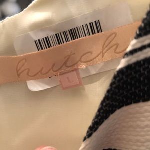 Black and white striped dress